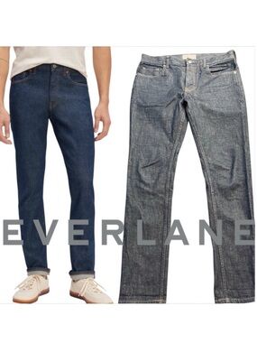 New Everlane Indigo Rinse Slim/Skinny Fit Denim Jeans (33x32)